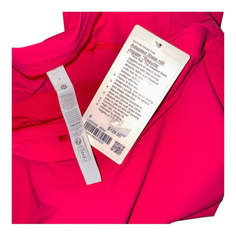 Lululemon Adapted State High-Rise Jogger Full Length Pink Dragonfruit Size 8 NWT - Picture 8 of 8